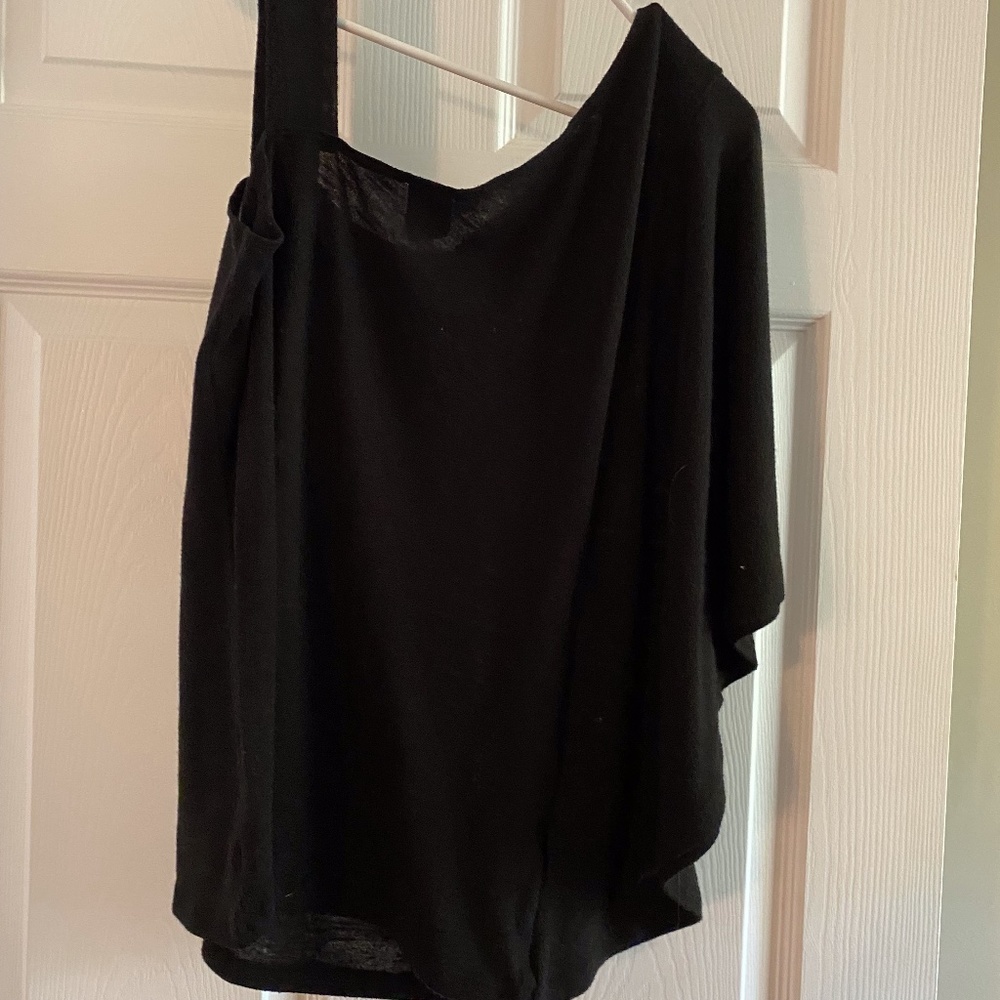 Wrapper Black Large Blouse